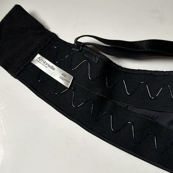 AMBRIELLE 42D MULTIWAY STRAPLESS CONTOUR UNDERWIRE WOMEN BRA #76220-3 BLACK - Picture 8 of 11